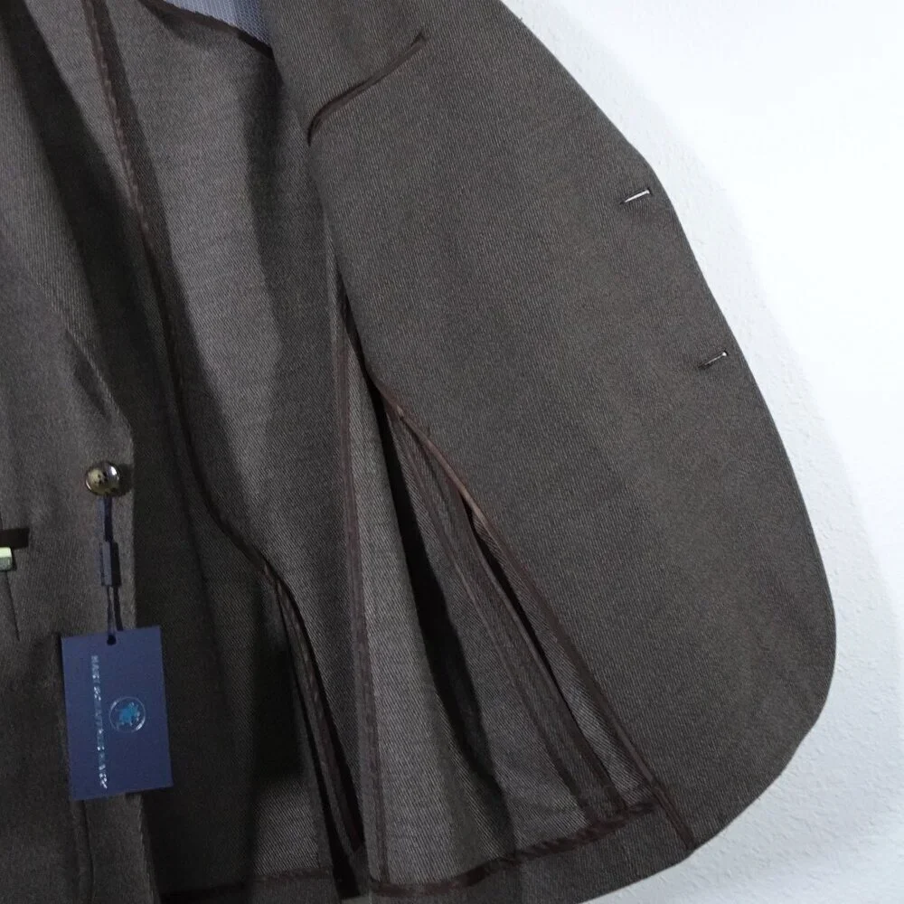 Hart Schaffner Marx Sport Jacket Men's 44R Size L Brown Executive Academia Prof